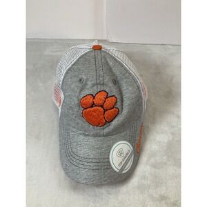 Clemson Tigers Top of the World Trucker Snapback Hat Ladies Silver Sparkle NWT‎